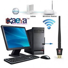 OkaeYa USB 802.11N Wi-Fi Wireless LAN Network Card Adapter with Antenna (Multicolor)